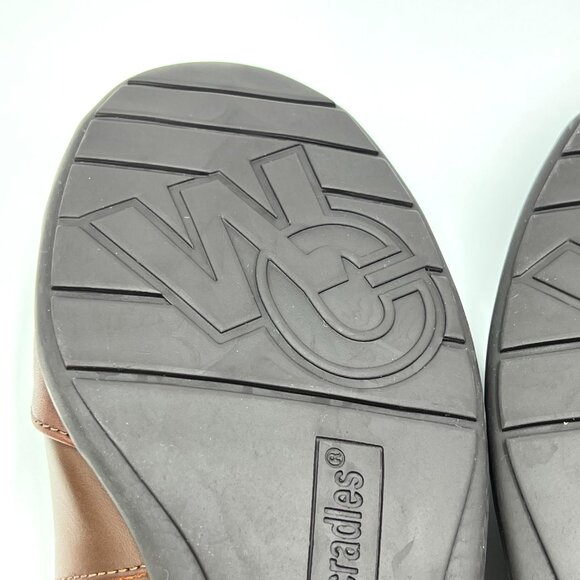 6.5 W 6.5 WIDE WIDTH Walking Cradles Brown Leather Flats Shoes - Picture 10 of 13